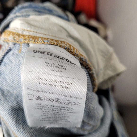 NWT One Teaspoon Womens Sz 26 Awesome Baggies Jeans Denim Distressed Kansas Blue - Picture 10 of 10